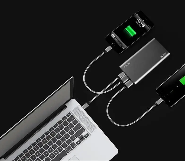 Portable Aluminum Consumer electronics 12V 1.5A 18W PD quick charger 3.0 powerbank - ANKUX.COM