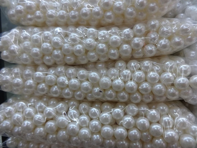 Straight hole artificial ABS pearls for garments