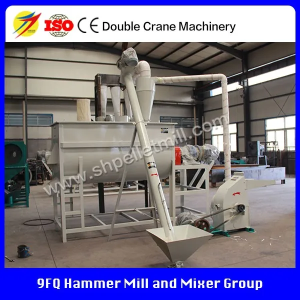 Animal Feed 9FQ Hammer Mill Grinder and Horizontal Feed Mixer for Sale ...