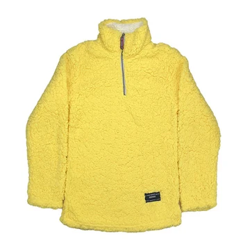 Women Monogram Inspired Yellow Sherpa Pullover - Buy Yellow Sherpa ...