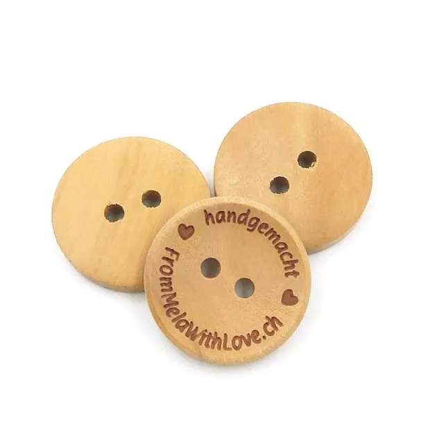 engraved wooden buttons