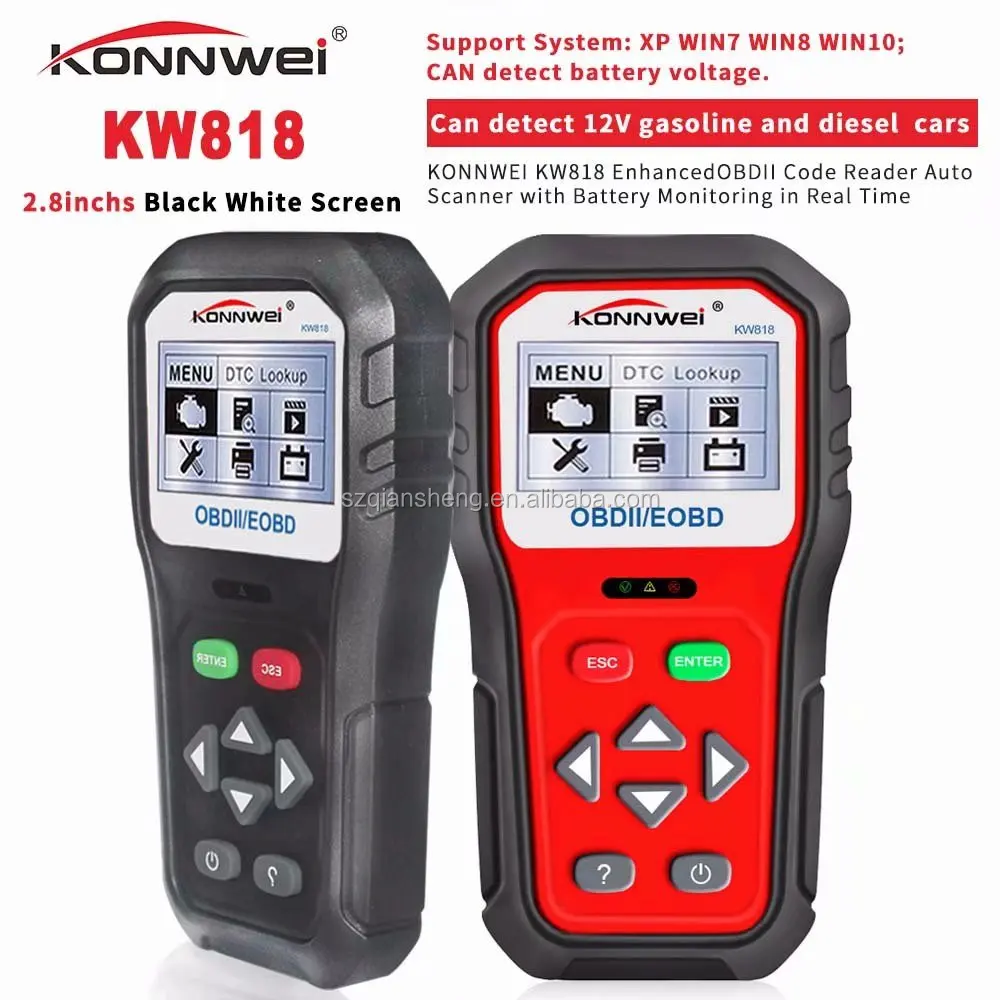 Hot Sale OBD2 ODB 2 Automotive Scanner Car Diagnostic Scanner 12V Battery Tester Check Engine Engine Automotive Code Reader Tool