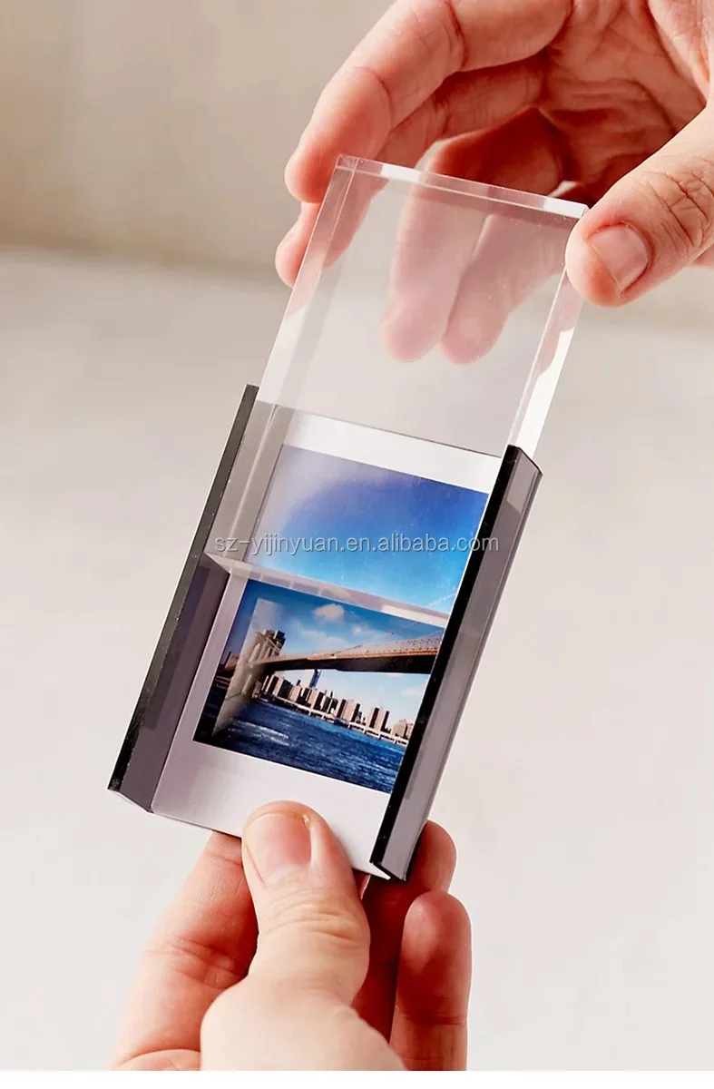 L Shape Mini Acrylic Frame Photo Frame For Polaroid Photo Buy Acrylic
