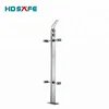 Stainless steel 2 sided glass clamp railing pillar for glass balcony railing