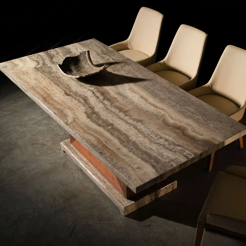 Fashion Chinese Style Wood Marble Stone Dining Table Design For Home Use Base Fashion Chinese Style Wood Marble Stone Dining Table Design For Home Use Base