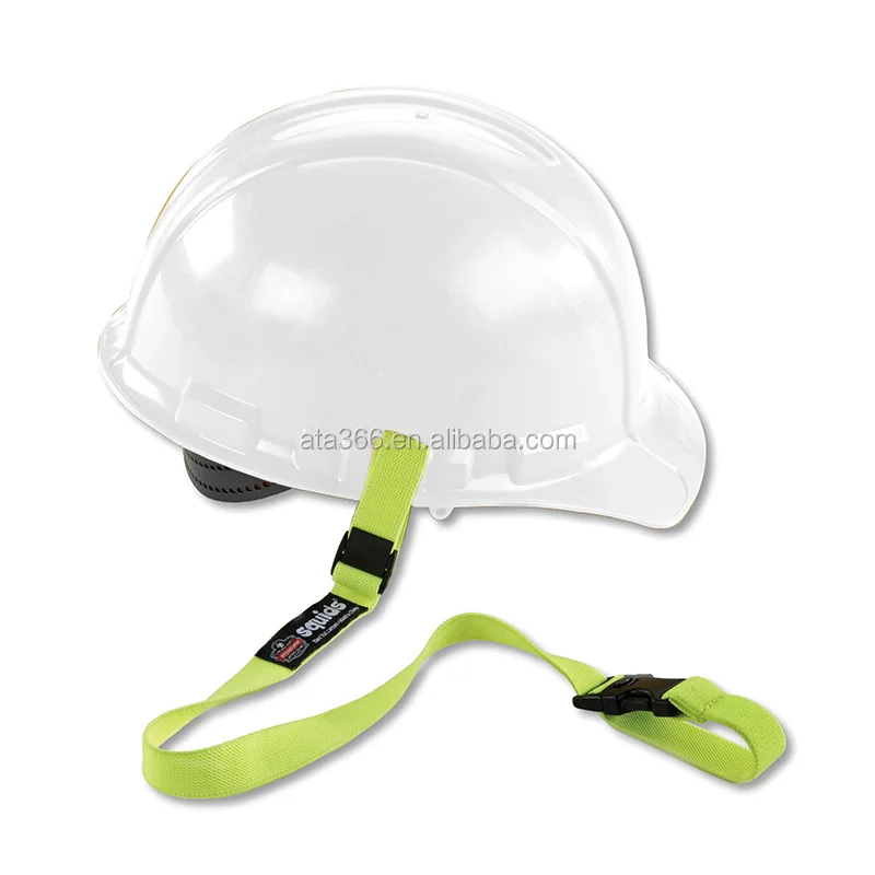 Custom Safety Hard Helmet Hat Lanyard With Clip Release Buckle Elastic