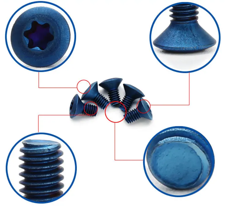 Factory Top Quality Anodized Raised Countersunk Oval Head Star Imbus