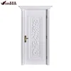 American style white color main door CNC carved design with twisted wire ornamental