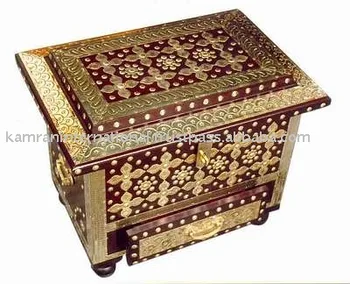 large wooden craft box