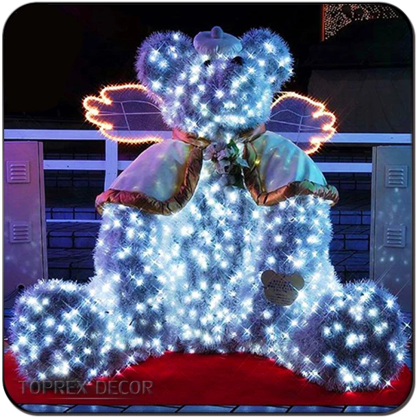 Large led teddy bear festival decoration lights