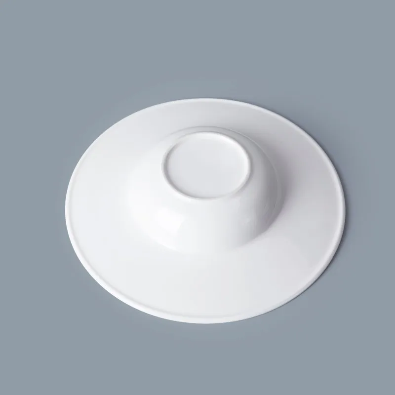product-Chaozhou Manufacturer Restaurant Tableware Porcelain Salad Plate, Porcelain Plates White Sal