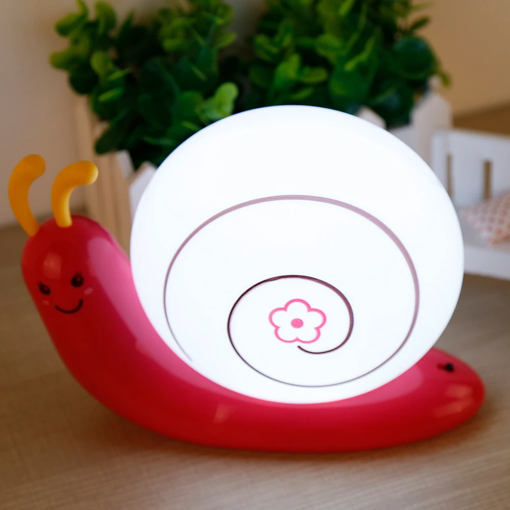Nl07 Hot Sale Snail Led Night Light Rechargeable 400mah Decorative Kids