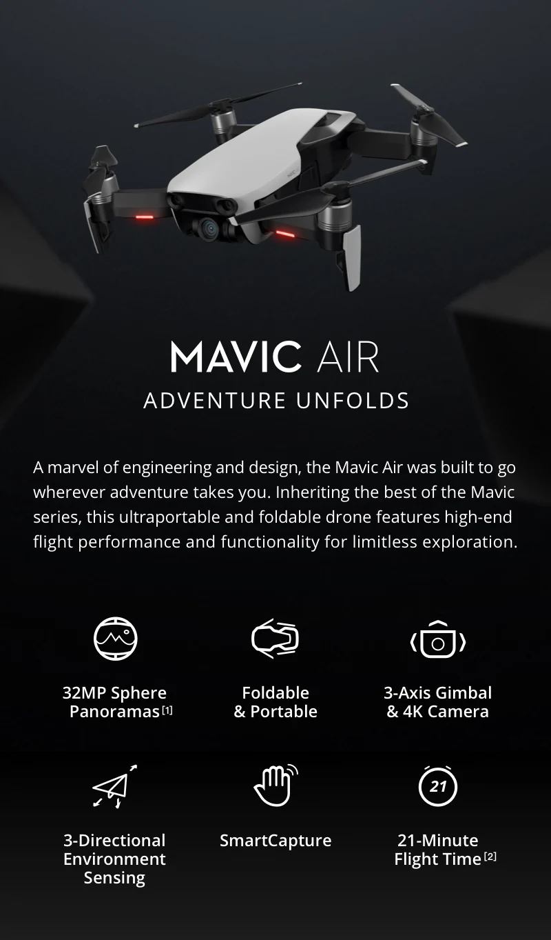 New Arrival Dji Mavic Air Drone And Mavic Air Fly More Combo Vs