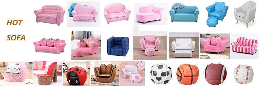 Sky blue color new design fleece children armchair kids sofa for children bedroom decoration furnture