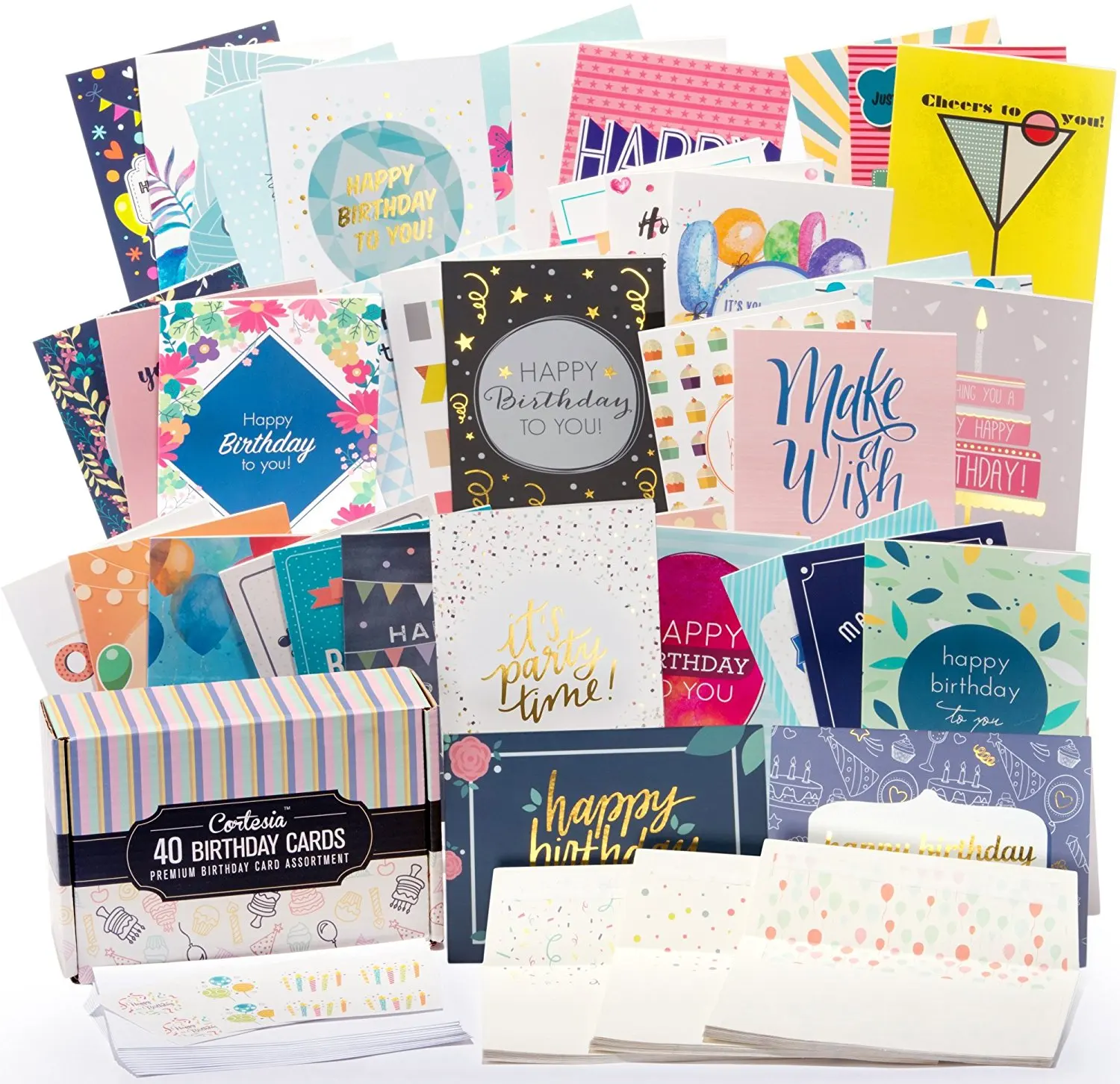 cute birthday cards pack 40 birthday cards assortment greeting card boxes  wholesale - buy cute birthday cards pack,40 birthday cards