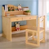 Customize Factory Price 100% Solid Wood Pine Wood Children Studying Desk and Chair Wholesale