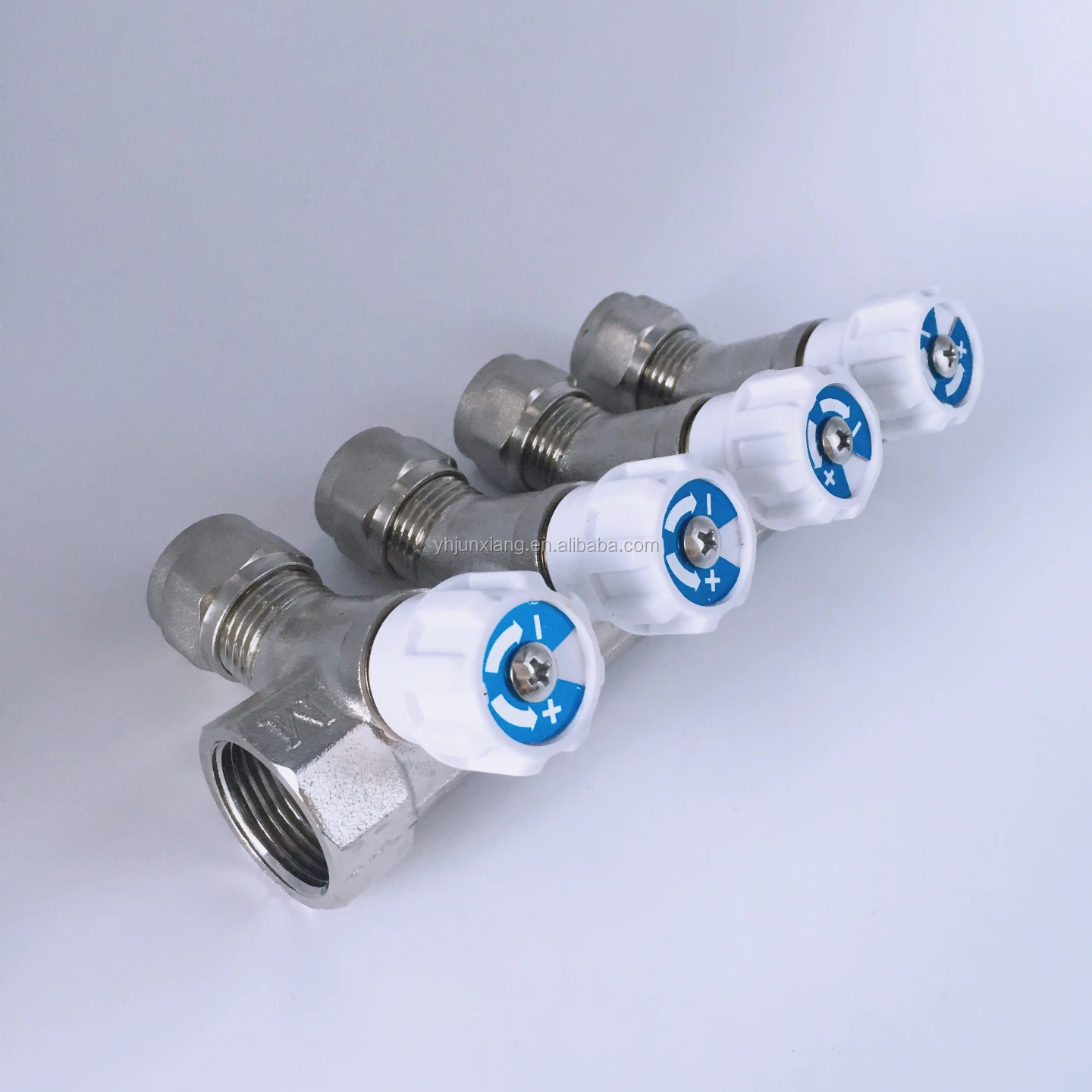 3/4"manual Brass 4 Way Underfloor Heating Manifold With Pex Fitting