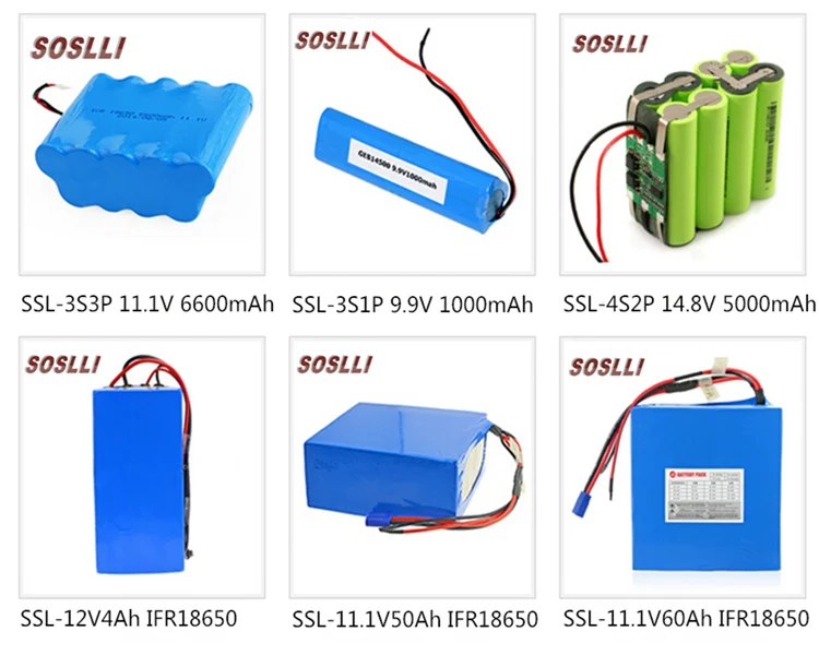 SOSLLI 18.5V 5200mAh 5S2P 18650 rechargeable lithium ion battery pack for smart tablet