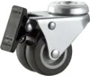 2 inches twin dual Wheel Caster TPR Locking caster wheel 50mm