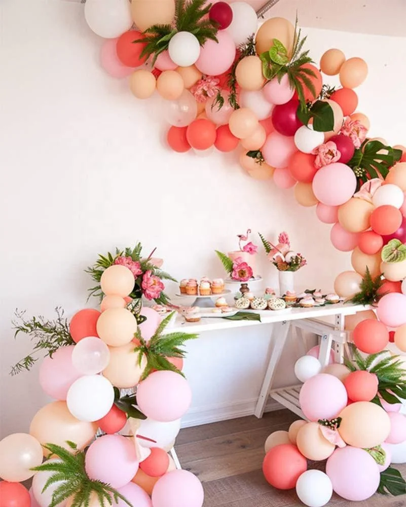 Baby Shower Peach Themed Party Decoration Sweet Bridal Balloon