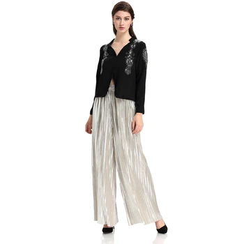 pleated bell bottom trousers