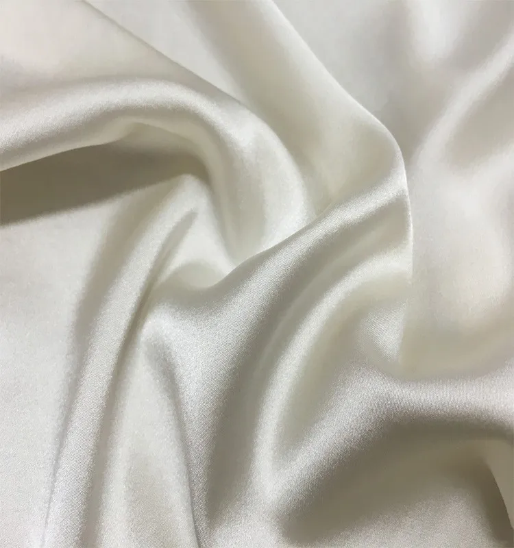 19mm Plain Dyed Stretch Satin Silk Fabric Fabrica Seda Natural Color ...