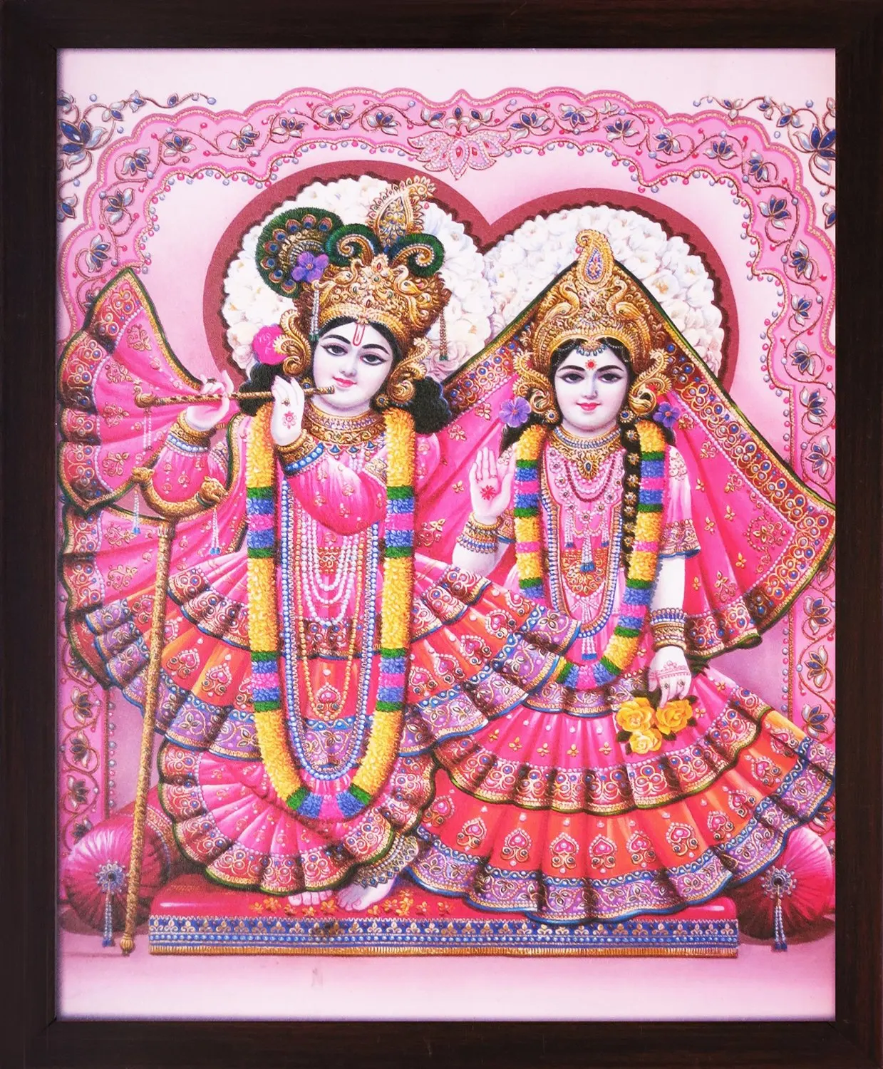 krishna in pink dress