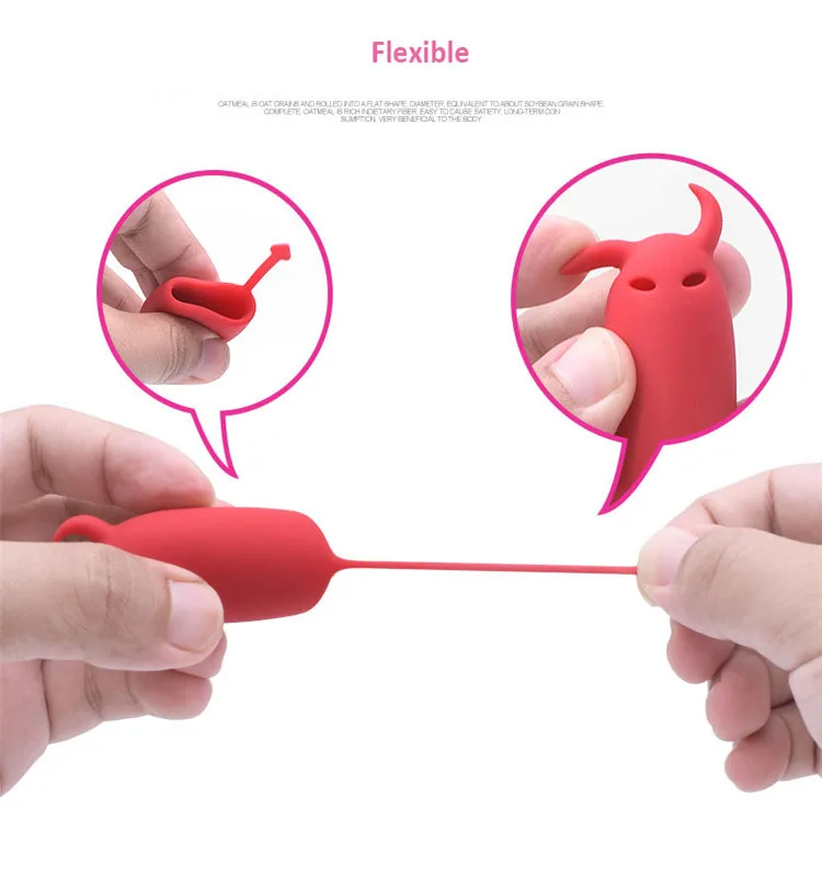 2018 New Mini Cute Devil Silicone Finger Vibrator Sex Toy