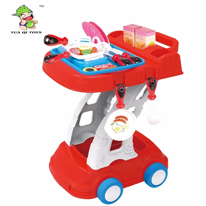 Mini Trolley Tableware Toys Set Tableware Cart Children's Kitchen Toy Buy Mini Trolley