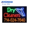 ATM Dry Cleaning Shop LED Advertising Sign, Acrylic LED Display Screen Panel
