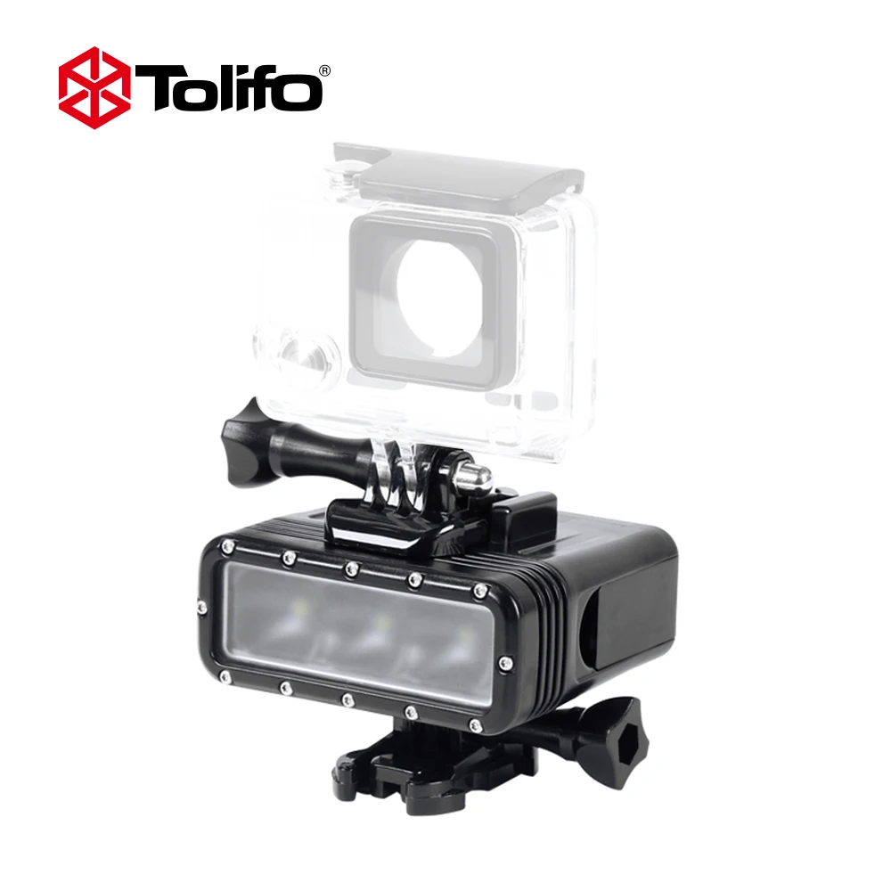 Tolifo HF-0302 2000mAh Dimmable Waterproof Underwater Led Video Light with Built-in Battery Diving Flash Light