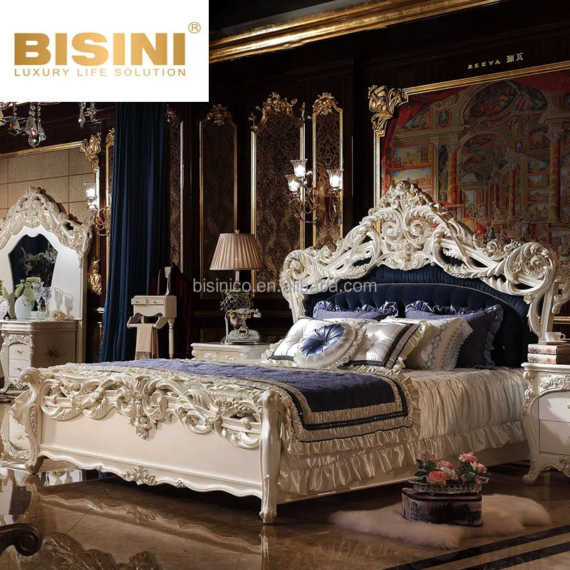 Bisini Luxury Hand Carved French Style Classic White 