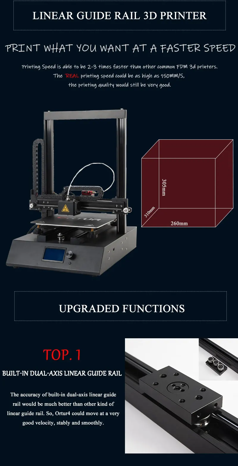 Filament End Sensor Very Safety Large 3d Drucker New Generation Auto Leveling 3 D Printer Support Resume Print With Pla Filament Buy 3d Printer Auto Leveling 3d Printer 3 D Printer Product On