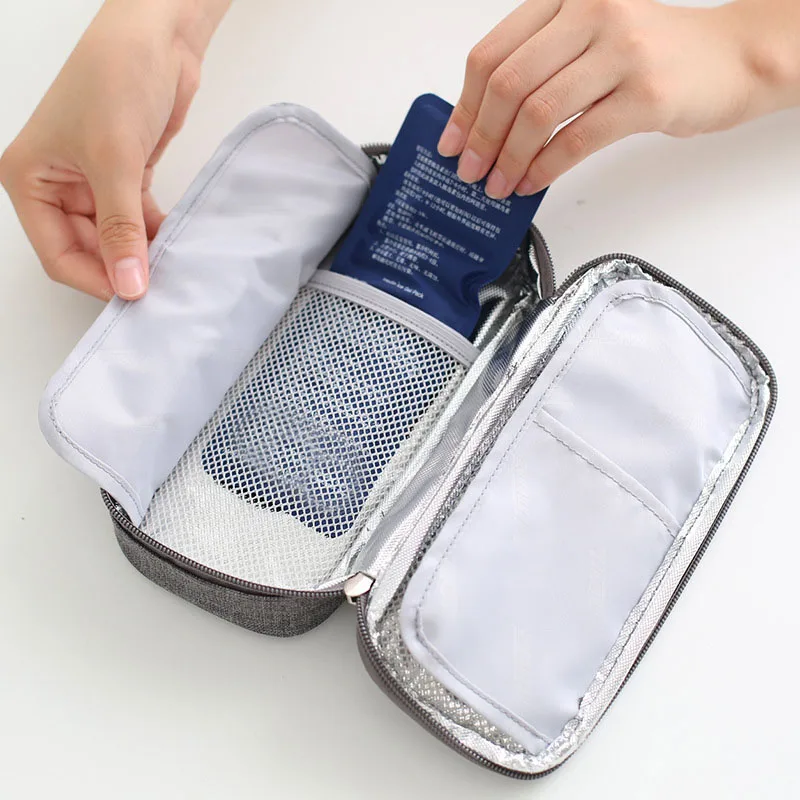 Professional Travel Insulin Case Carrying Medical Cooler Bag,Portable