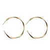 S925 needle Geometric irregularity matte C shape Earring