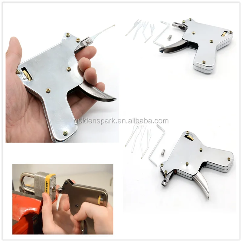 Set Diy Picking Gun Manual Lock Pick Locksmith Door Opener Bump Key