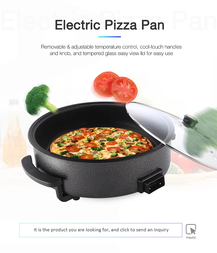Round Cast Iron 1500w Electric Skillet With Nonstick Coating Electric