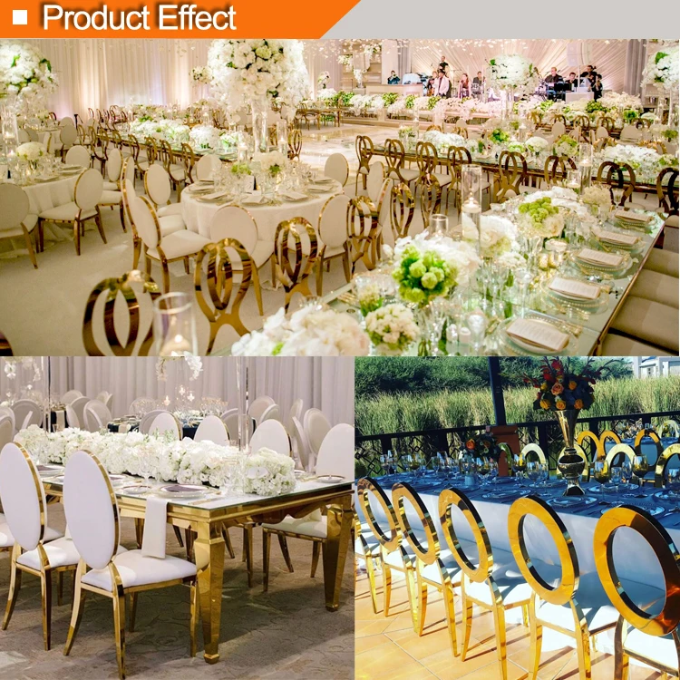 On Discount Round Back Stainless Steel Wedding Banquet Dining Chair ...