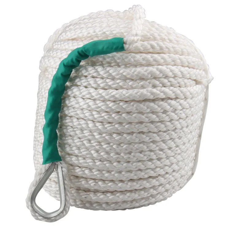 1/2 Inch White Twisted 3 Strand Polyester Mooring Rope - Buy 3 Strand ...