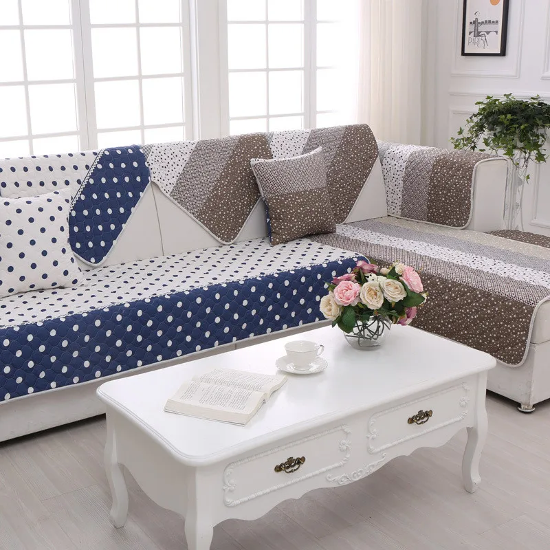 Two Side Printed Polyester Sofa Cover Modern Couch Cover