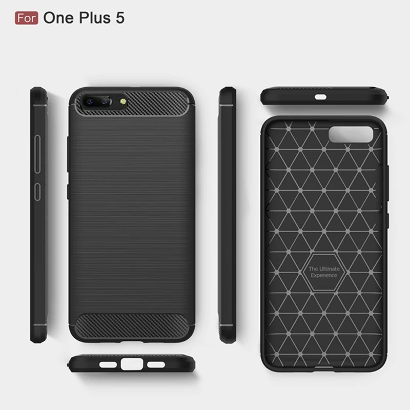 2017 New Arrival Carbon Fiber Tpu case for OnePlus 5 soft cover