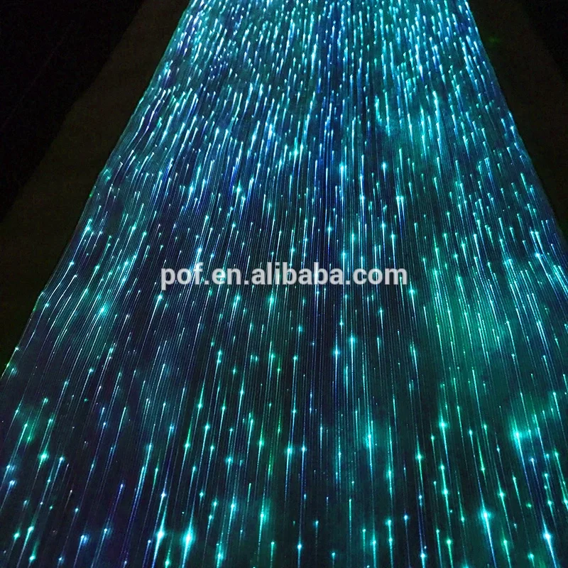 2019 Light Up Fiber Optic Fabric Textile For Wedding Dress,Jacket