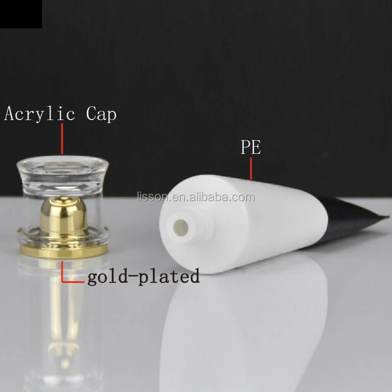 Hot Stamping Plastic Tube With Gold-Plated Screw Cap