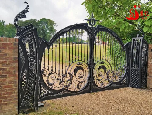 American Antique Wrought Iron Driveway Gate Antique Wrought Iron Driveway Gate