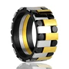 9MM Spikes Men Ring Three Color Plated Stainless Steel Ring