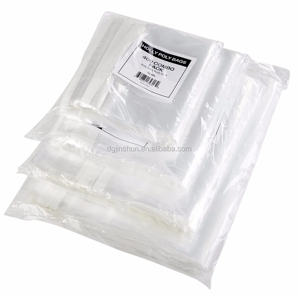 9x12 clear poly bags