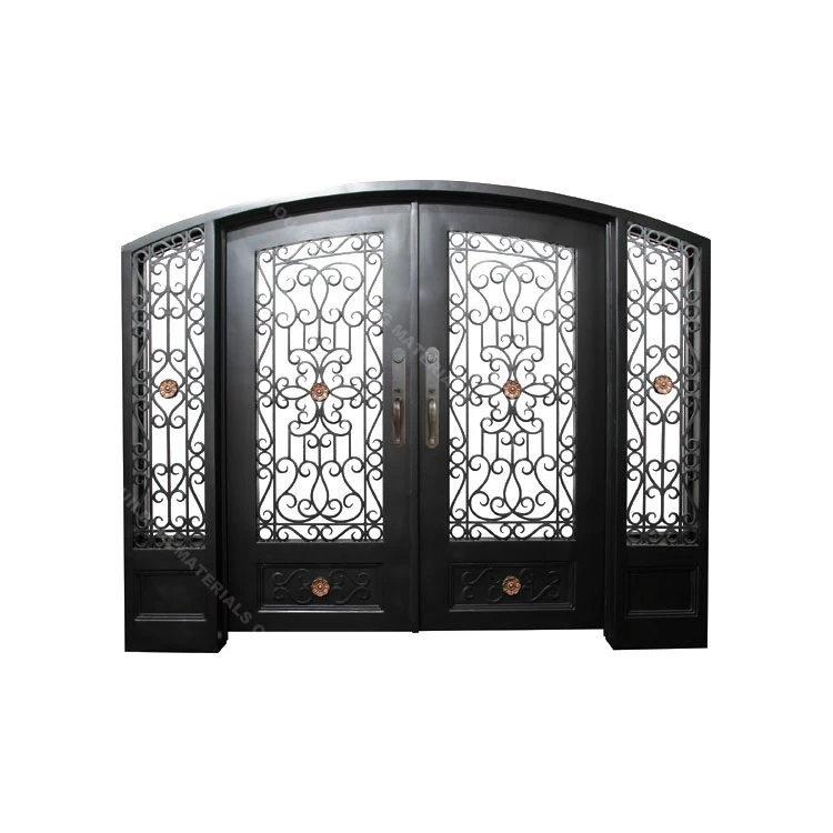 Custom Made Different Types Opening Outward Exterior Entrance Door Wrought Iron Double Door Buy Wrought Iron Double Door Iron Exterior Door Wrought