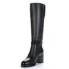 Sample support Autumn sexy long boots buckle fashion genuine leather boots for women with Hot beads on the sash