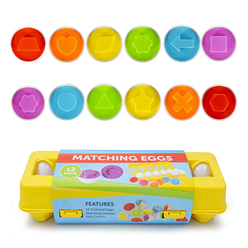 Huevo Juguetes Color Matching Egg Set Juguetes para niños pequeños Educational Recognition Habilidades de Aprendizaje de Juguetes 