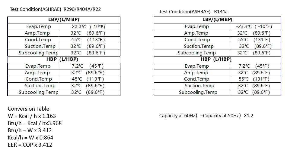 Toeflex R134a HBP 115V 60Hz 230V 50Hz cooling system for cold room